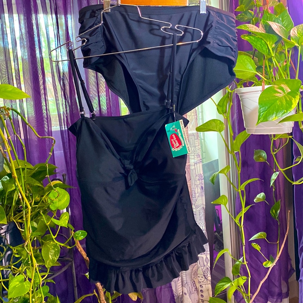Retro swim suit separates. Size 2X